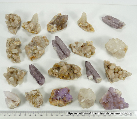 20 cactus quartz crystal specimens