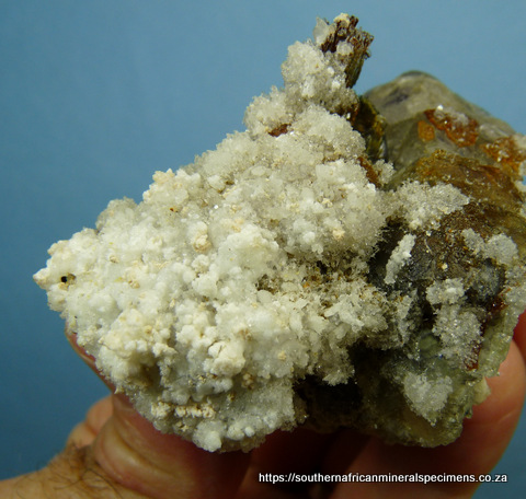 Fluorite, schorl and hyalite opal on matrix Fluorite, schorl and hyalite opal on matrix