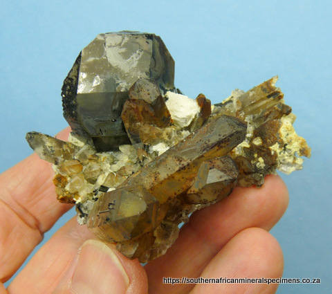 Quartz, schorl and feldspar on matrix Quartz, schorl and feldspar on matrix