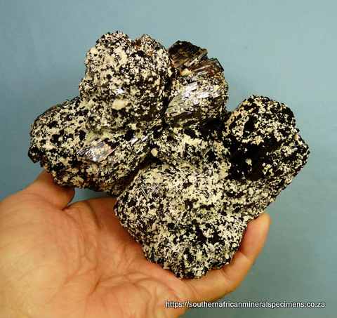 Big schorl crystal group with feldspar sprinkling