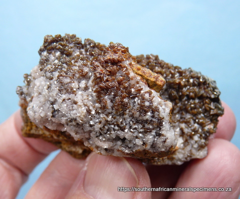 Descloizite and dolomite crystals on matrix
