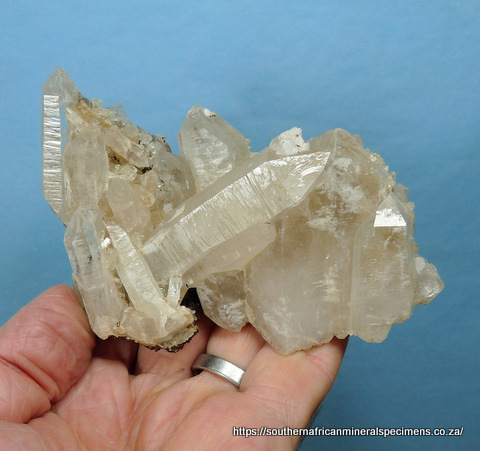 Quartz crystal group with goethite Quartz crystal group with goethite