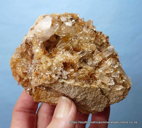 Quartz crystals on a sandstone matrix Quartz crystals on a sandstone matrix