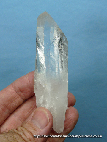 Nice size quartz crystal with gemmy upper Nice size quartz crystal with gemmy upper